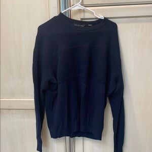 Men's Saks Fifth Avenue Dark Blue Crewneck Sweater
